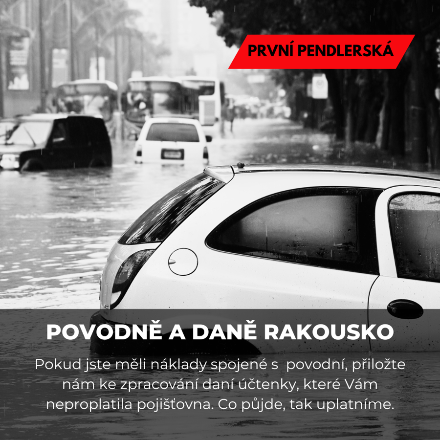 Povodně - daně Rakousko